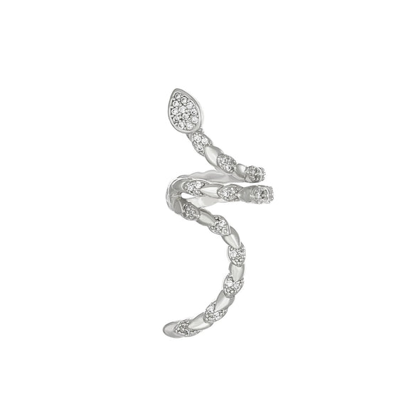 Fashion Simple Snake Leaf Alloy Fivepiece Set Ear Clip No Ear Holes Earrings Electroplated For Women With Animal Zodiac Geometry Style