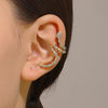 Fashion Simple Snake Leaf Alloy Fivepiece Set Ear Clip No Ear Holes Earrings Electroplated For Women With Animal Zodiac Geometry Style