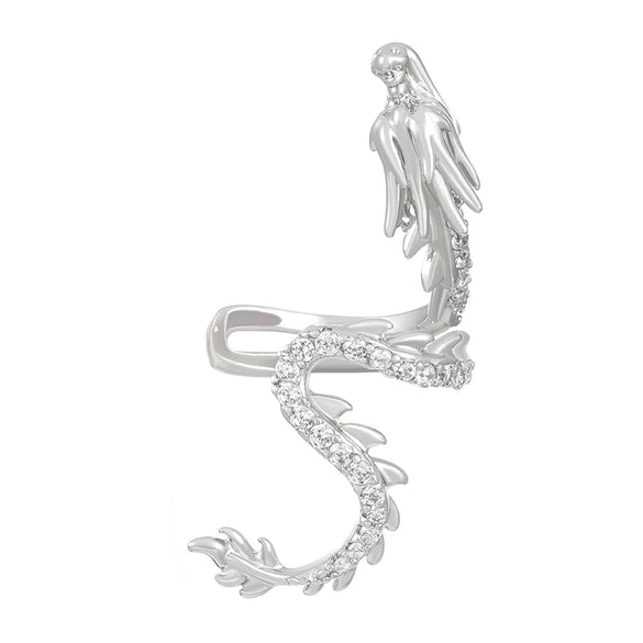 Fashion Simple Snake Leaf Alloy Fivepiece Set Ear Clip No Ear Holes Earrings Electroplated For Women With Animal Zodiac Geometry Style