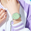 Fashion Simple Square Cartoon Casual Quartz Watch For Women Alloy Case Silicone Strap