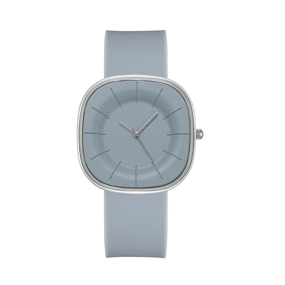 Fashion Simple Square Cartoon Casual Quartz Watch For Women Alloy Case Silicone Strap