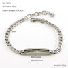 Fashion Simple 316L Stainless Steel Curved Electroplated Diamond Unisex Bracelet