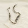 Fashion Simple 316L Stainless Steel Curved Electroplated Diamond Unisex Bracelet