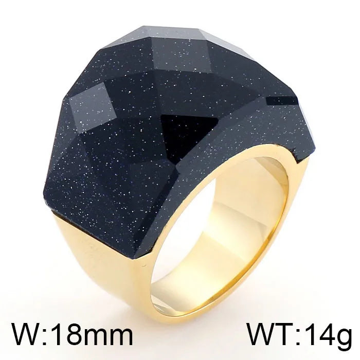 Titanium Steel 18K Gold Plated Fashion Plating Geometric