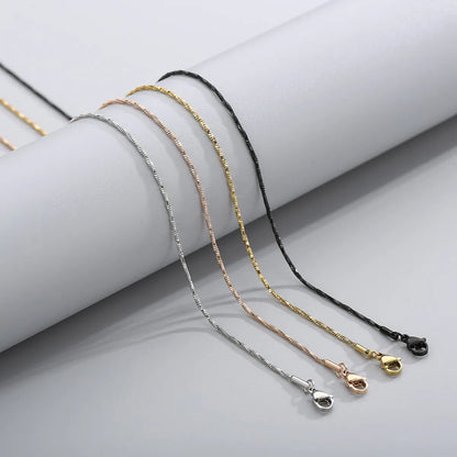 Fashion Simple Stainless Steel Snake Bone Chain Necklace