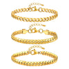 Fashion Simple Stainless Steel Women's Golden Electroplated Bracelet
