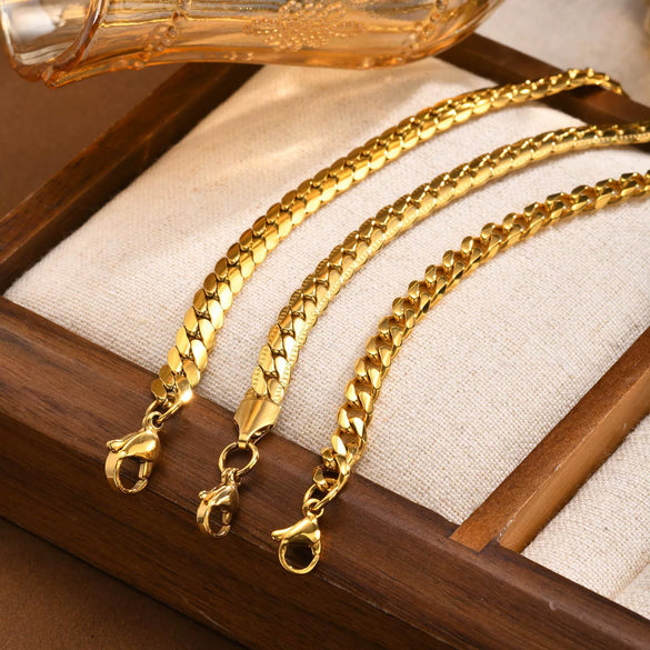 Fashion Simple Stainless Steel Women's Golden Electroplated Bracelet