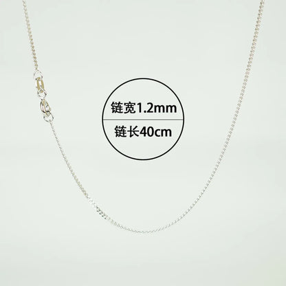 Fashion Simple Style Geometric Sterling Silver Plating Metal Chain Necklace