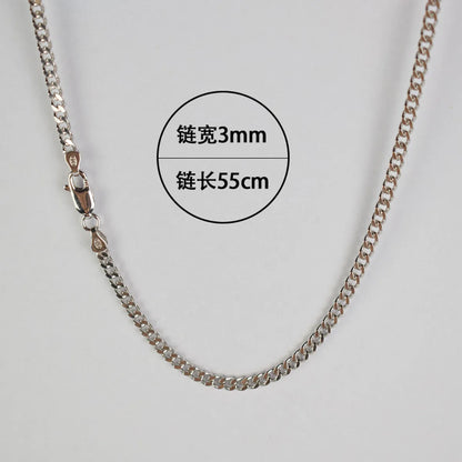 Fashion Simple Style Geometric Sterling Silver Plating Metal Chain Necklace