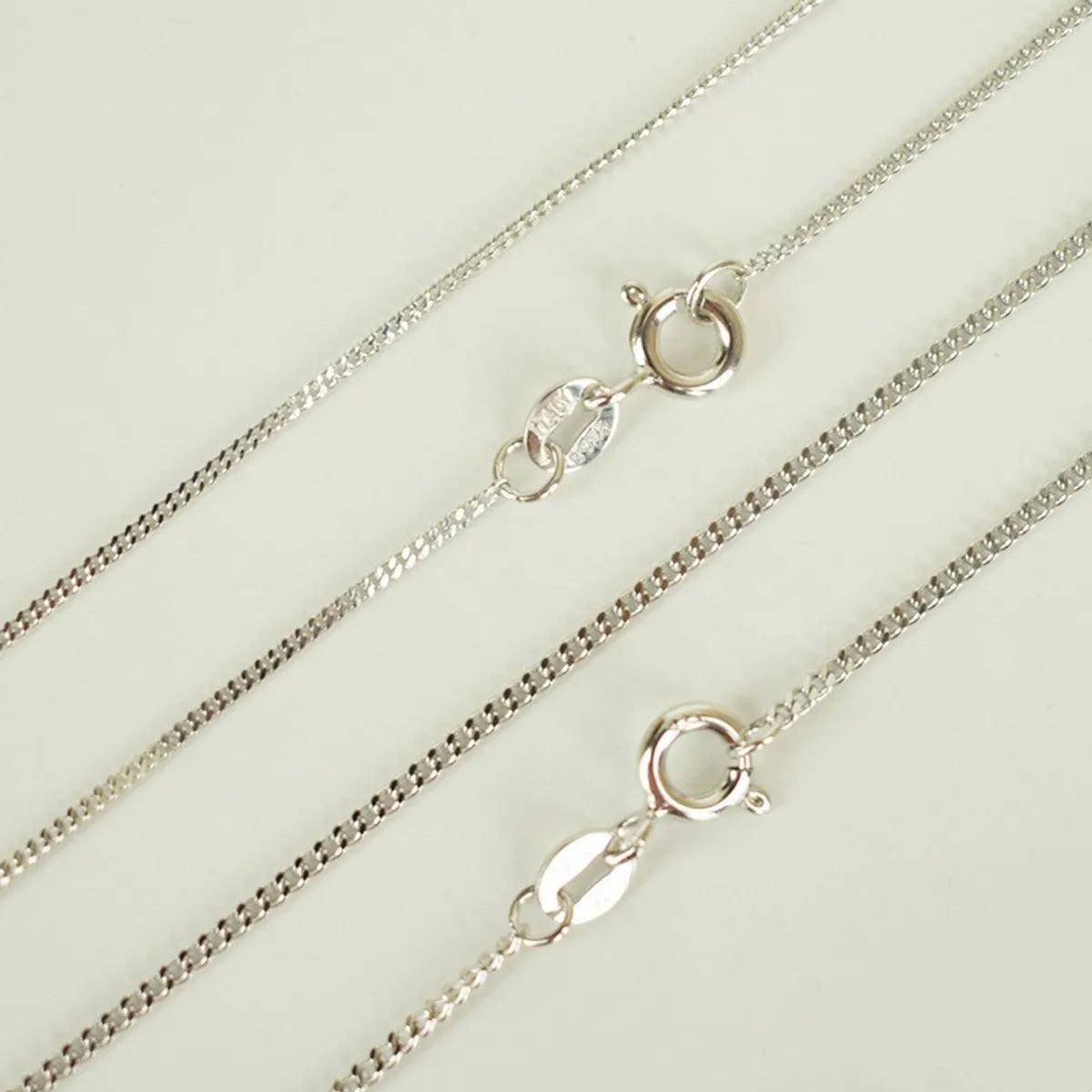 Fashion Simple Style Geometric Sterling Silver Plating Metal Chain Necklace