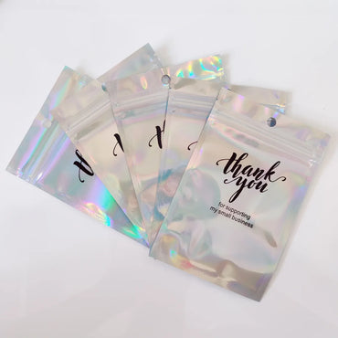 Fashion Simple Style Letter Synthetics 3d Print Transparent Jewelry Packaging Bags