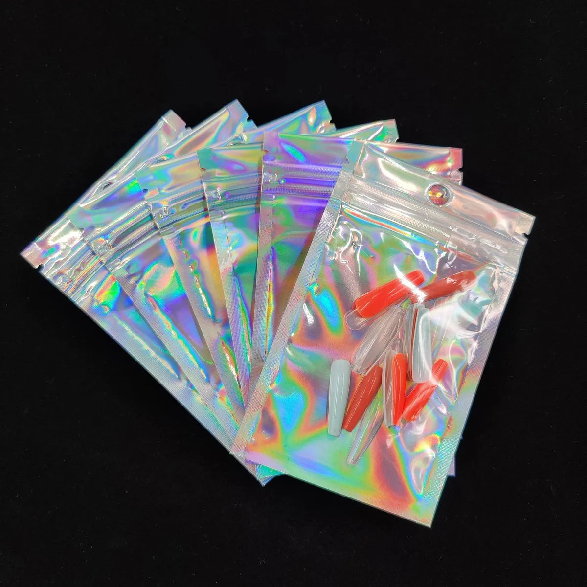 Fashion Simple Style Solid Color Synthetics Transparent Jewelry Packaging Bags