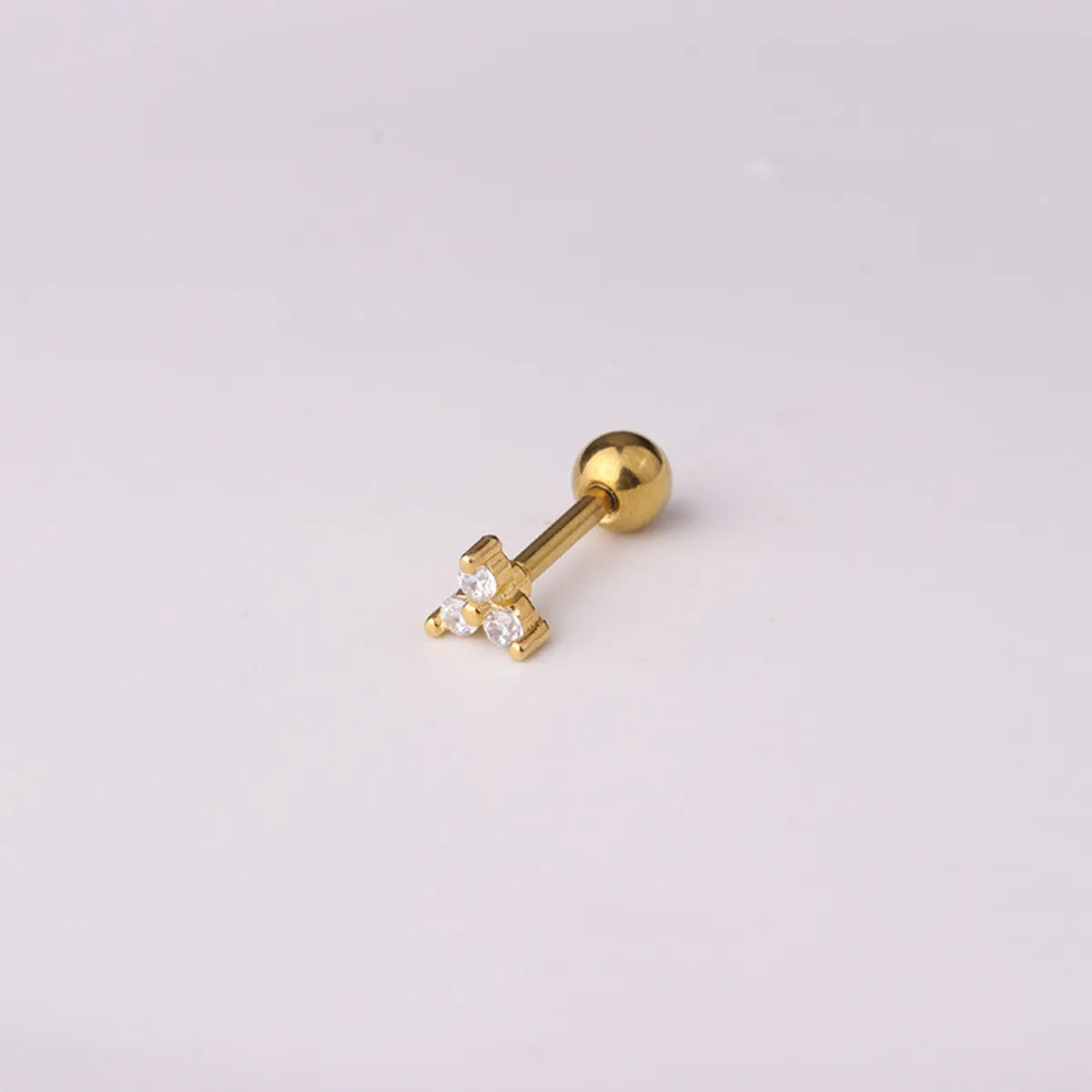 Ear Cartilage Rings & Studs Simple Style Flower Copper Plating Artificial Gemstones