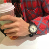 Fashion Simple Trendy Sports Watch Alloy Case Silicone Strap Round Dial