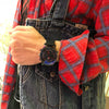 Fashion Simple Trendy Sports Watch Alloy Case Silicone Strap Round Dial
