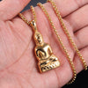 Fashion Simple Trendy Stainless Steel Buddha Pendant Necklace Cast Metal Jewelry