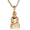 Fashion Simple Trendy Stainless Steel Buddha Pendant Necklace Cast Metal Jewelry