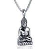 Fashion Simple Trendy Stainless Steel Buddha Pendant Necklace Cast Metal Jewelry