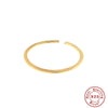 Fashion Simple Unisex S925 Sterling Silver Geometric Cross Open Ring With Electroplating