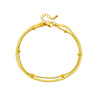 Fashion Simple Versatile Stacked Doublelayer Chain Round Beaded Titanium Steel Goldplated Geometric Anklet For Women
