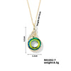 Fashion Simple Women's Stainless Steel And Zircon Necklace With Geometric Style And Electroplating Treatment