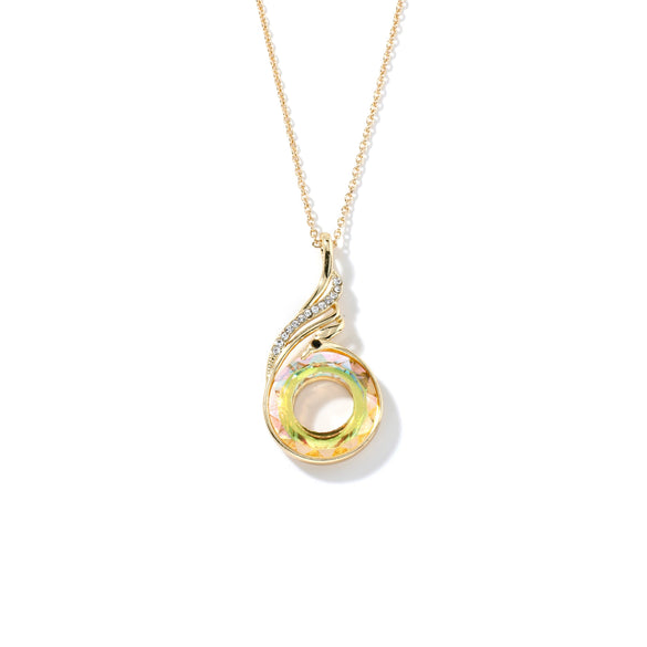 Fashion Simple Women's Stainless Steel And Zircon Necklace With Geometric Style And Electroplating Treatment