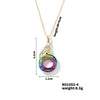 Fashion Simple Women's Stainless Steel And Zircon Necklace With Geometric Style And Electroplating Treatment