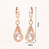 Fashion Simple Zircon Jewelry Water Drop Hollow Earrings Bridal Wedding Jewelry Hot Earrings