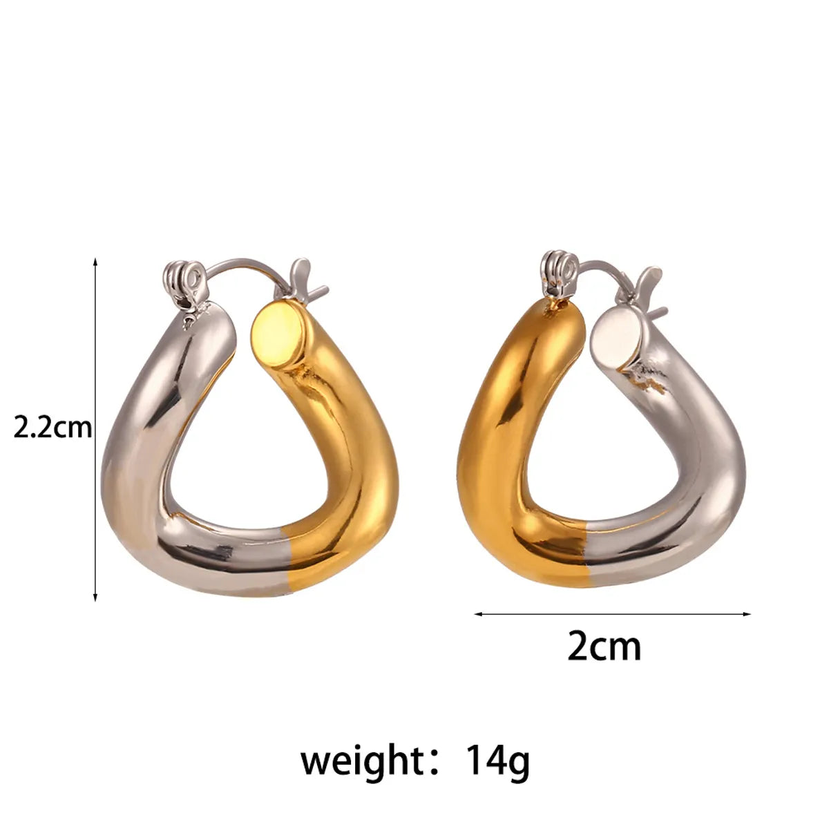 Fashion Geometric Plating Stainless Steel No Inlaid Gold Plated Earrings