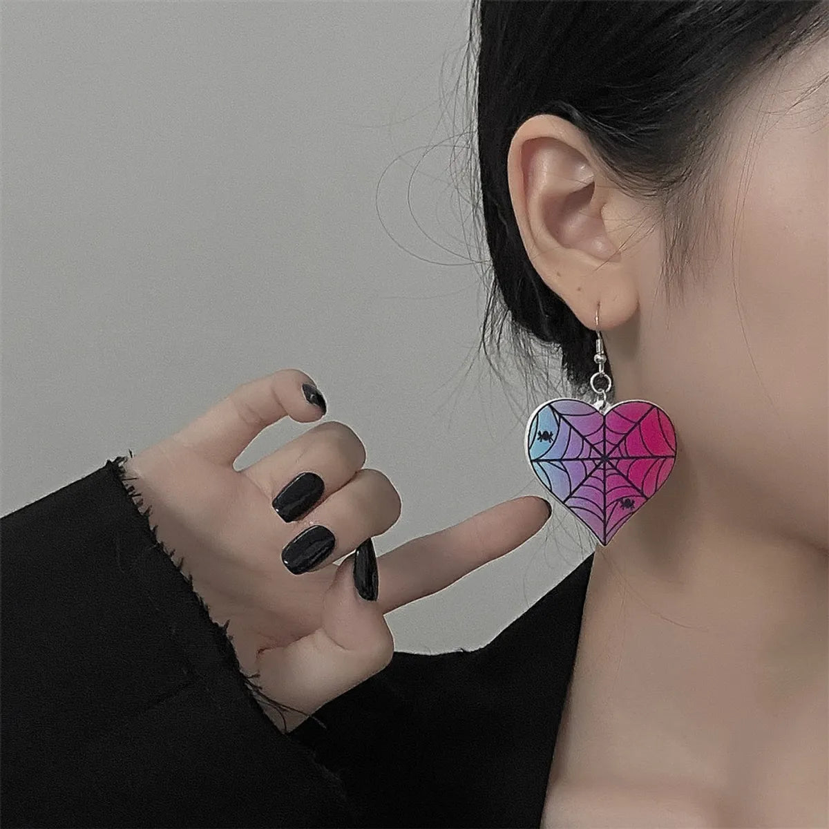 1 Pair Fashion Skull Enamel Alloy Drop Earrings