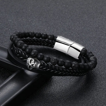 Fashion Skull Alloy Plating Men'S Bracelets 1 Piece