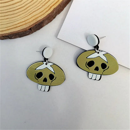 Fashion Skull Arylic Women'S Drop Earrings 1 Pair