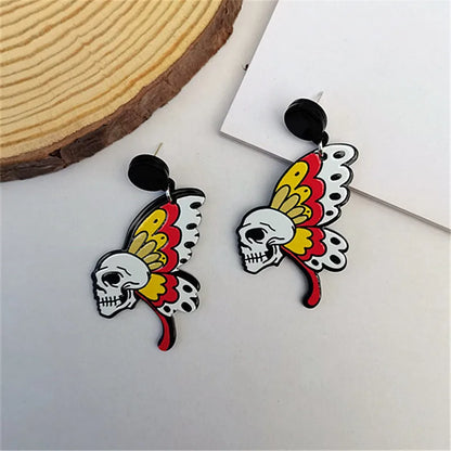 Fashion Skull Arylic Women'S Drop Earrings 1 Pair