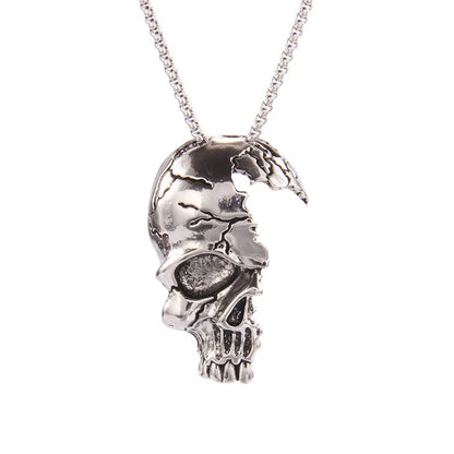 Wholesale Jewelry Fashion Skull 201 Stainless Steel Zinc Alloy Pendant Necklace