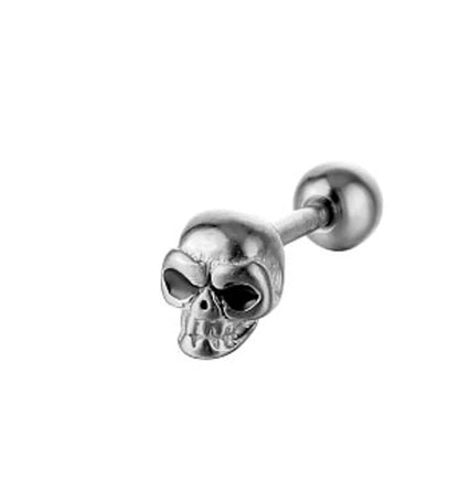 1 Piece Fashion Skull Stainless Steel Plating Ear Studs