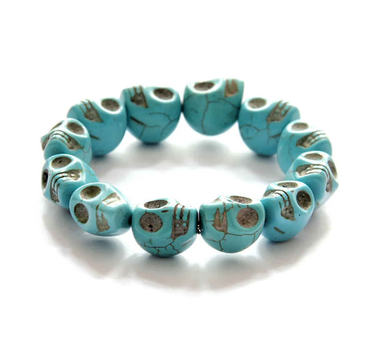 Fashion Skull Turquoise Stoving Varnish Bracelets 1 Piece