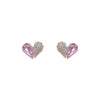 Fashion Small Crystal Diamond Heart Earrings Wholesale Gooddiy