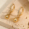 Fashion Small Geometric Stainless Steel 18K Gold Plated Women's Ear Jewelry