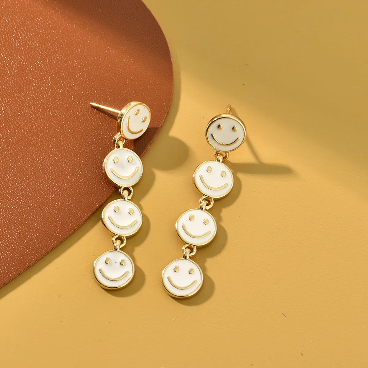 Fashion Smiley Face Alloy Enamel Plating Women's Drop Earrings 1 Pair