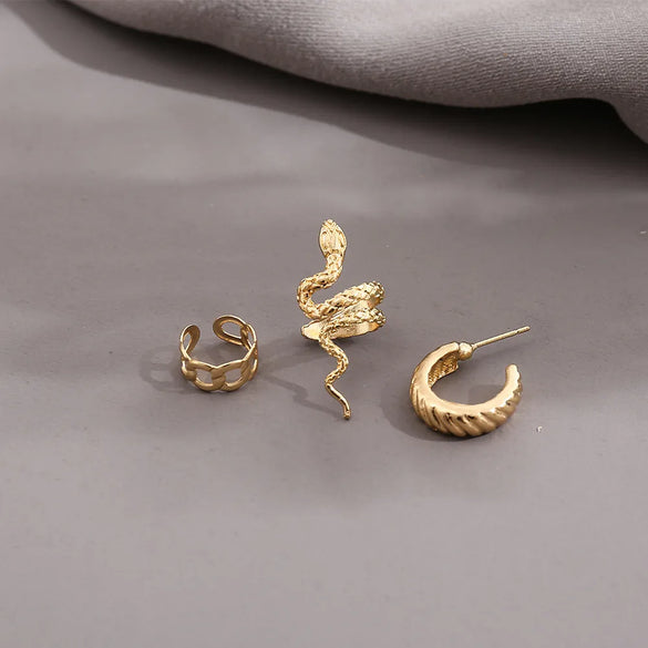 Wholesale Jewelry Fashion Snake Alloy Plating Earrings