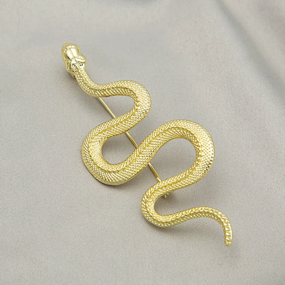 Fashion Snake Alloy Plating Women'S Brooches