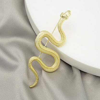 Fashion Snake Alloy Plating Women'S Brooches