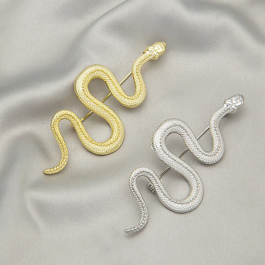 Fashion Snake Alloy Plating Women'S Brooches