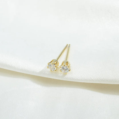 Fashion Snake Copper Inlay Zircon Ear Studs 3 Pairs