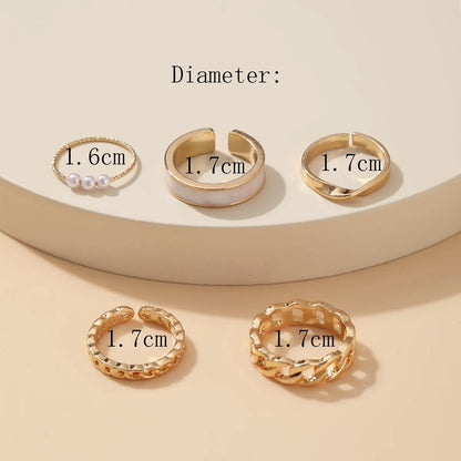 Fashion Snake-Shaped Butterfly 6-Piece Ring Set Wholesale