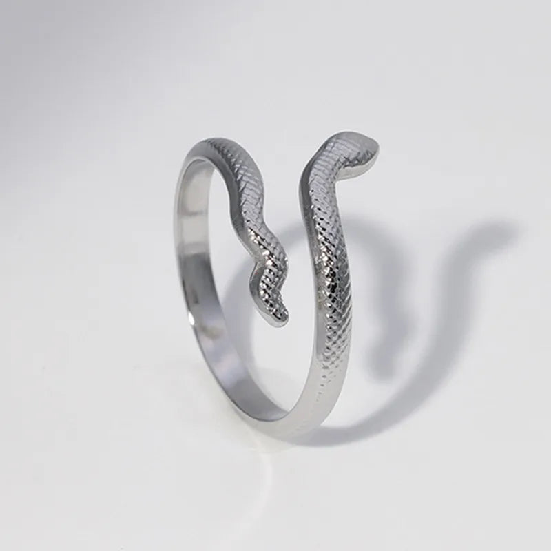 Fashion Snake Stainless Steel Plating Open Ring 1 Piece