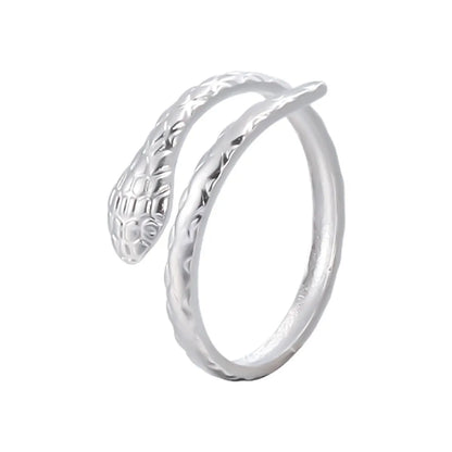 Fashion Snake Stainless Steel Plating Open Ring