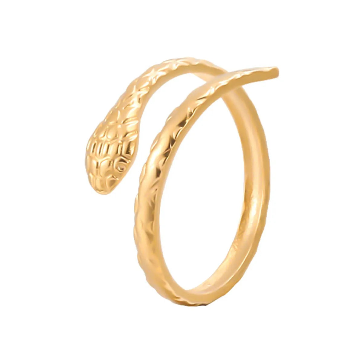 Fashion Snake Stainless Steel Plating Open Ring