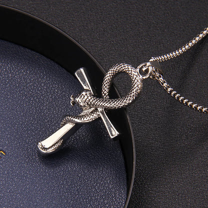 Fashion Snake Stainless Steel Plating Pendant Necklace 1 Piece