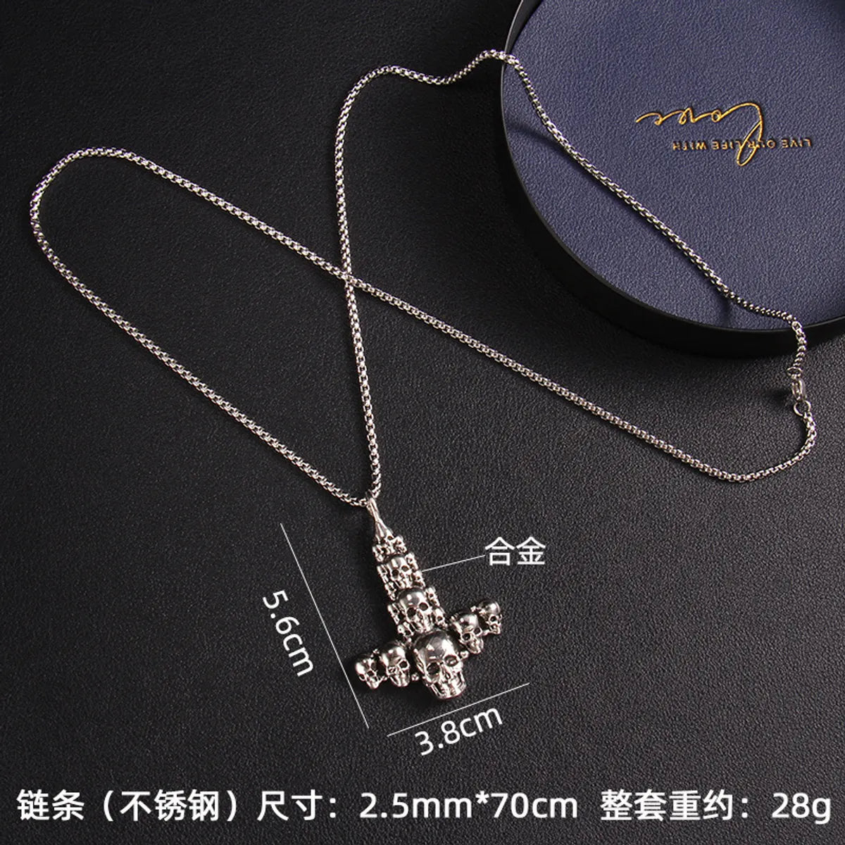 Fashion Snake Stainless Steel Plating Pendant Necklace 1 Piece